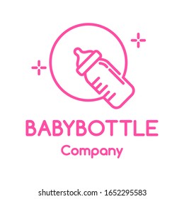 Cute baby bottle Q letter with adorable design. This font suitable for shop and newborn business.