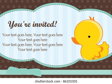 Cute baby boy arrival card