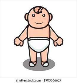 niño lindo, bebé vectorial de bebé eps 10 en fondo blanco