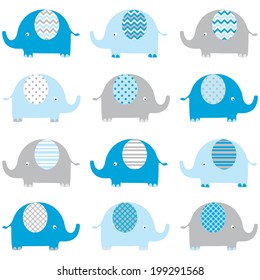 Cute Baby Boy Elephant Muster