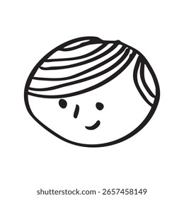  cute baby boy face element