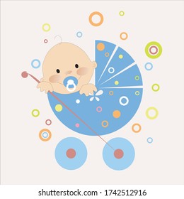 Niño pequeño en la ilustración del personaje vectorial del programa