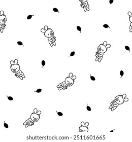 Cute baby boy. Seamless pattern. Coloring Page. Cartoon little newborn character. Hand drawn style. Vector drawing. Design ornaments.