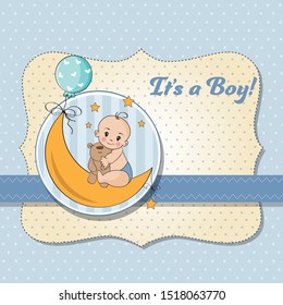 cute baby boy shower card