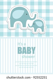 cute baby boy shower. vector illustration