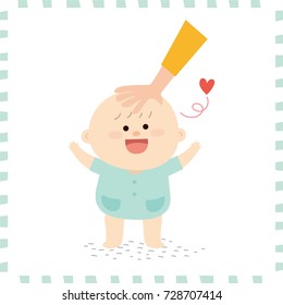 cute baby boy. vector illustration