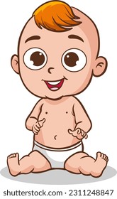 cute baby boys vector illustration