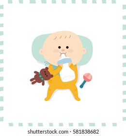 cute baby boy.vector illustration