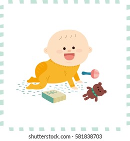 cute baby boy.vector illustration