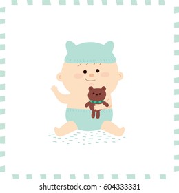 cute baby boy.vector illustration