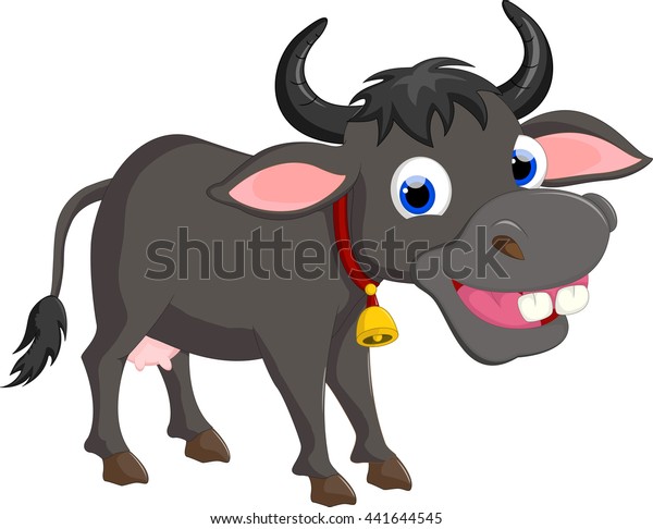 Cute Baby Buffalo Cartoon Stock Vector (Royalty Free) 441644545 ...