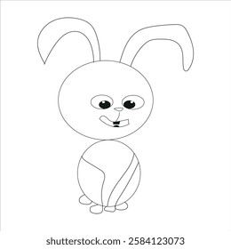 Cute Baby Bunny Coloring Pages For Kids