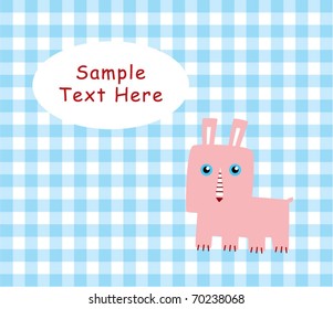 cute baby bunny greeting card