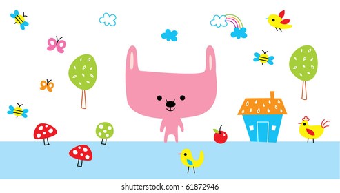 cute baby bunny holiday