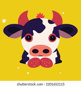 Cute Baby Calf, Cow For Children's Books