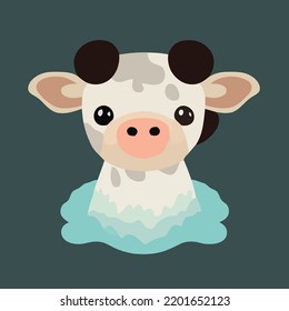 Cute Baby Calf, Cow For Children's Books