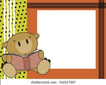 cute baby camel reading background in vector format