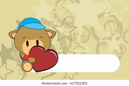 cute baby camel valentine cartoon hug heart background in vector format 