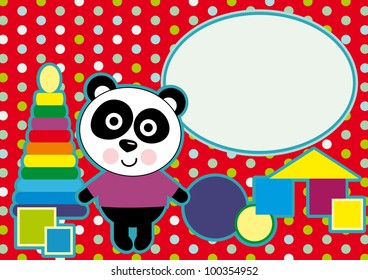 cute baby card. vector illustration