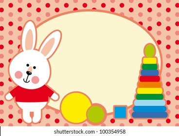 cute baby card. vector illustration