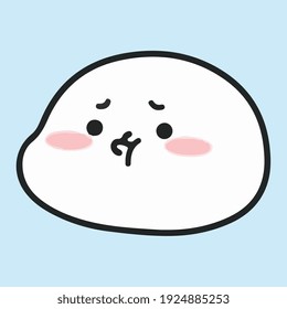 cute baby cartoon face vactor