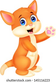 Cute baby cat cartoon