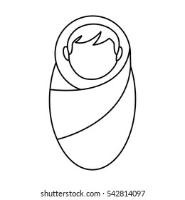 cute baby character icon vector illustration design