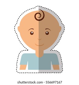 cute baby character icon vector illustration design