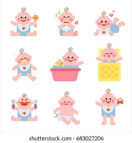 Diseño plano de ilustración vectorial de carácter mate