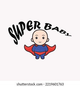cute baby character wearing superheroes costume. design isolated on white background.
