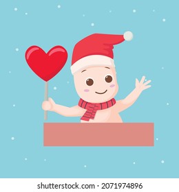 cute baby characters with balloons