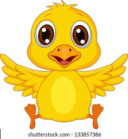 Cute baby chicken cartoon