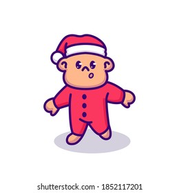Cute baby with Christmas costume