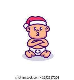Cute baby with Christmas costume