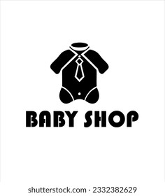 Cute baby clothes logo template. logo for baby shop business
