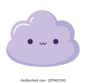 nube de bebé linda sobre blanco