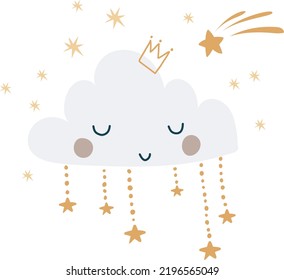 Nube de bebé, ilustración vectorial
