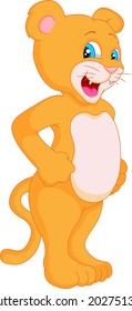 Cute Baby Cougar Cartoon