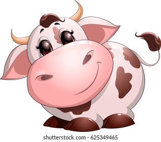 Cute Baby Cow Cartoon