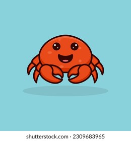 Cute Baby Crab Logo Design