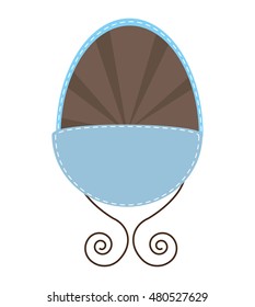 cute baby crib isolated vector illustration design