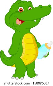 cute baby crocodile cartoon