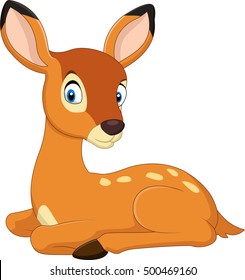 Cute baby deer cartoon