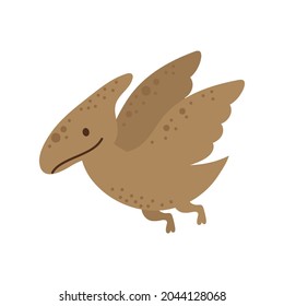 Cute baby dino in scandinavian style. Cartoon dinosaurs animal for kids cards, baby shower, t-shirt, birthday invitation, house interior. Bohemian childish vector illustration.