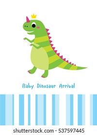 cute baby dinosaur arrival card