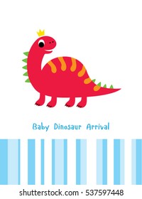 cute baby dinosaur arrival card