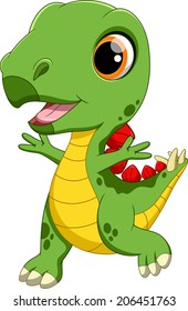 Cute Baby Dinosaur Cartoon 