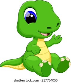 Cute Baby Dinosaur Cartoon