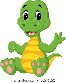 Cute baby dinosaur cartoon
