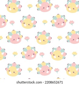 Cute baby dinosaur cartoon doodle pattern cute kid and baby seamless pattern and card